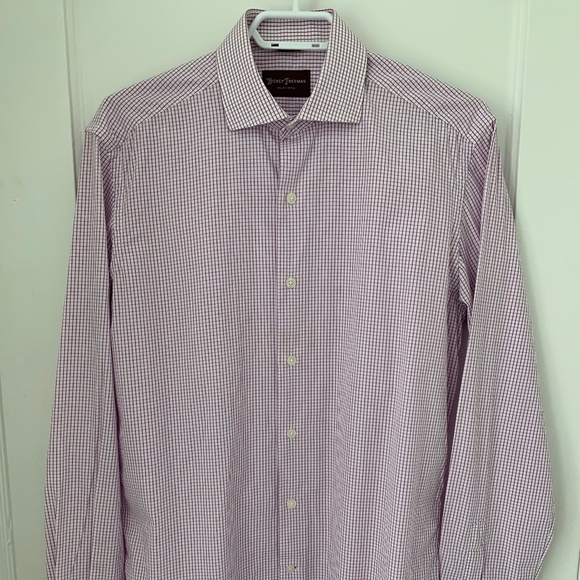 Hickey Freeman Men's Dress Shirt Pink Check Size 15.5" M - Picture 1 of 3